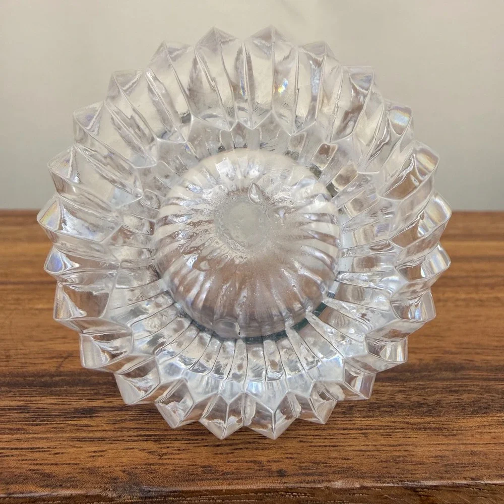 Vintage Accents Clear Crystal Bud Vase 8.25 Inch Tall Diamond Cut Glass Floral